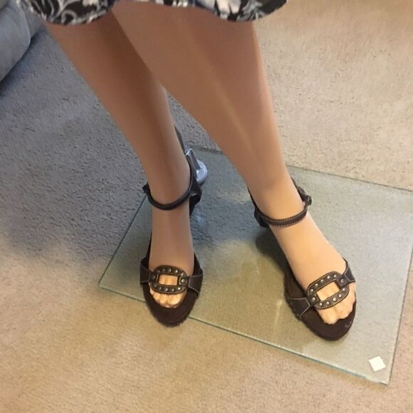 Unlisted Brown High Heel Sandals Size 8 - Picture 3 of 8